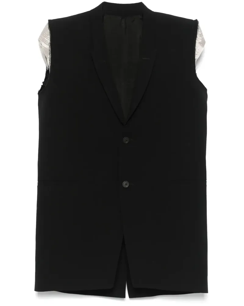 Rick Owens Dirt Weste - Schwarz Schwarz