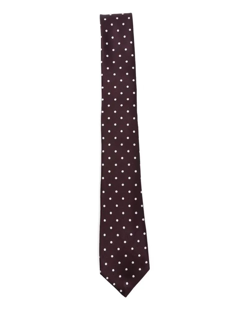 Tom Ford Seidenkrawatte mit Polka Dots - Violett Violett