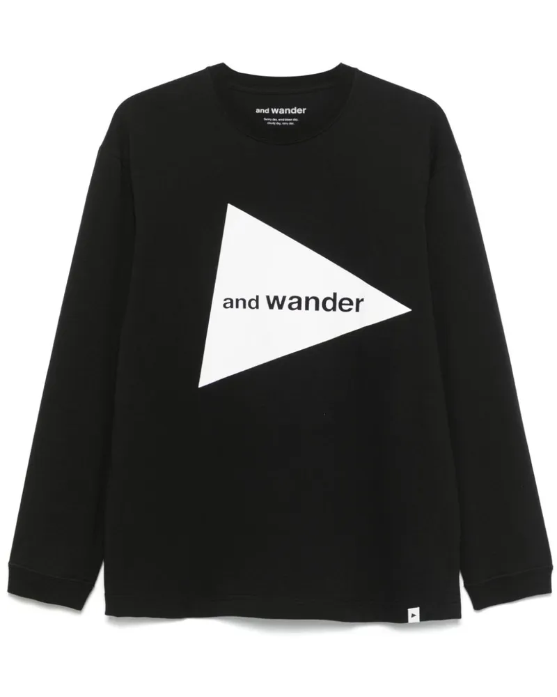 and wander T-Shirt mit Logo-Print - Schwarz Schwarz