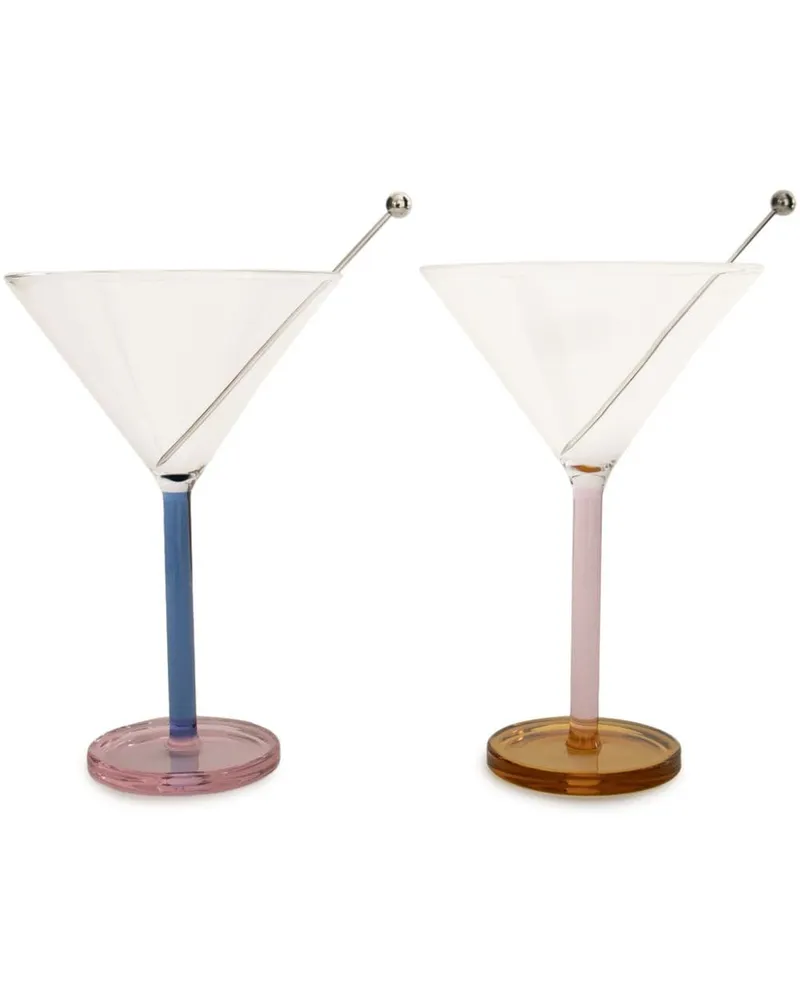 Sophie Lou Jacobsen Transparente Piano Cocktailgläser (2er-Set) - Rosa Rosa