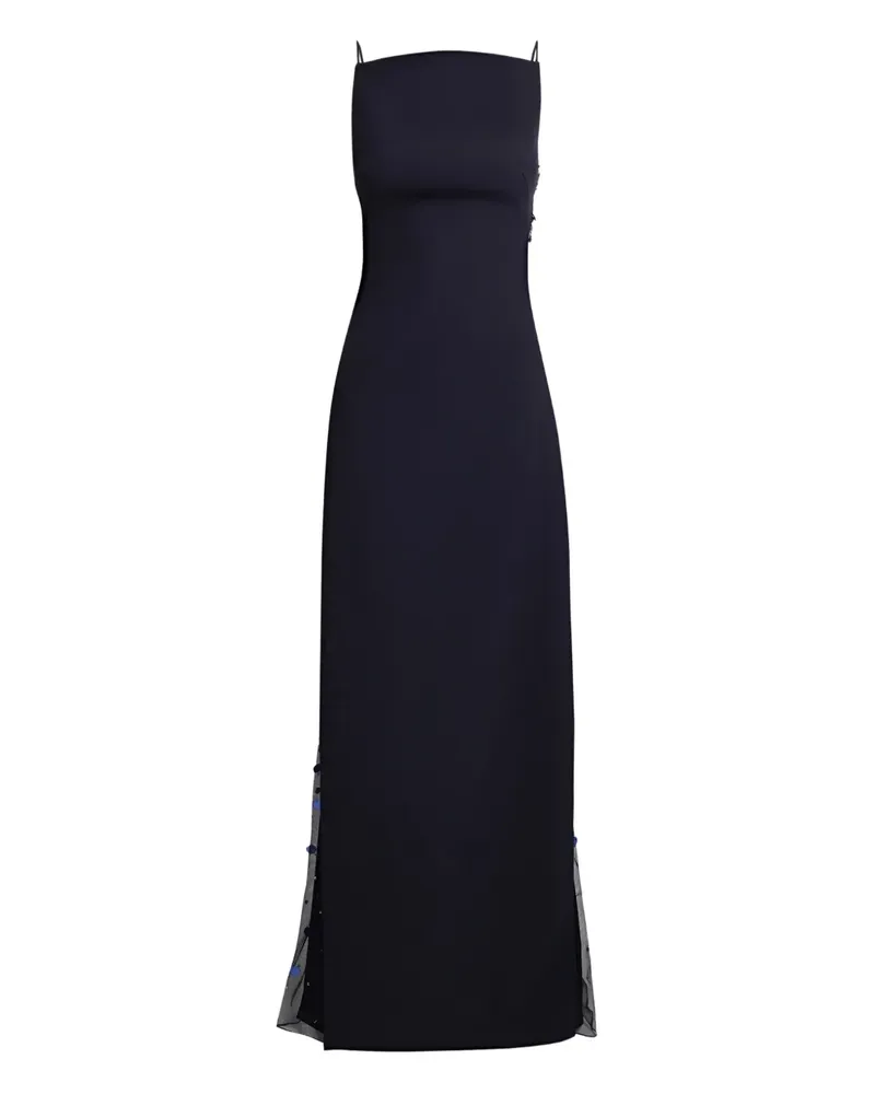 Safiyaa Verziertes Abendkleid mit Seitenschlitz - Blau Blau