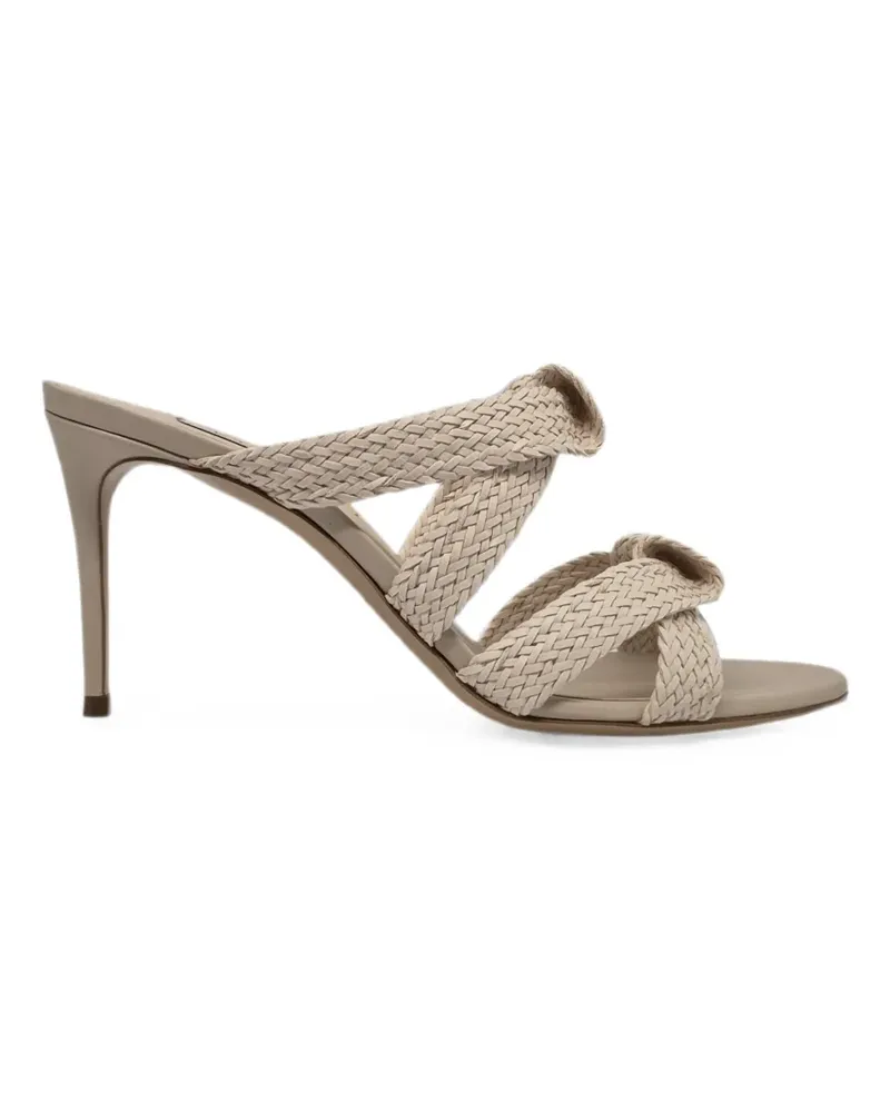 Casadei Julia Mariposa woven knotted sandals - Nude Nude