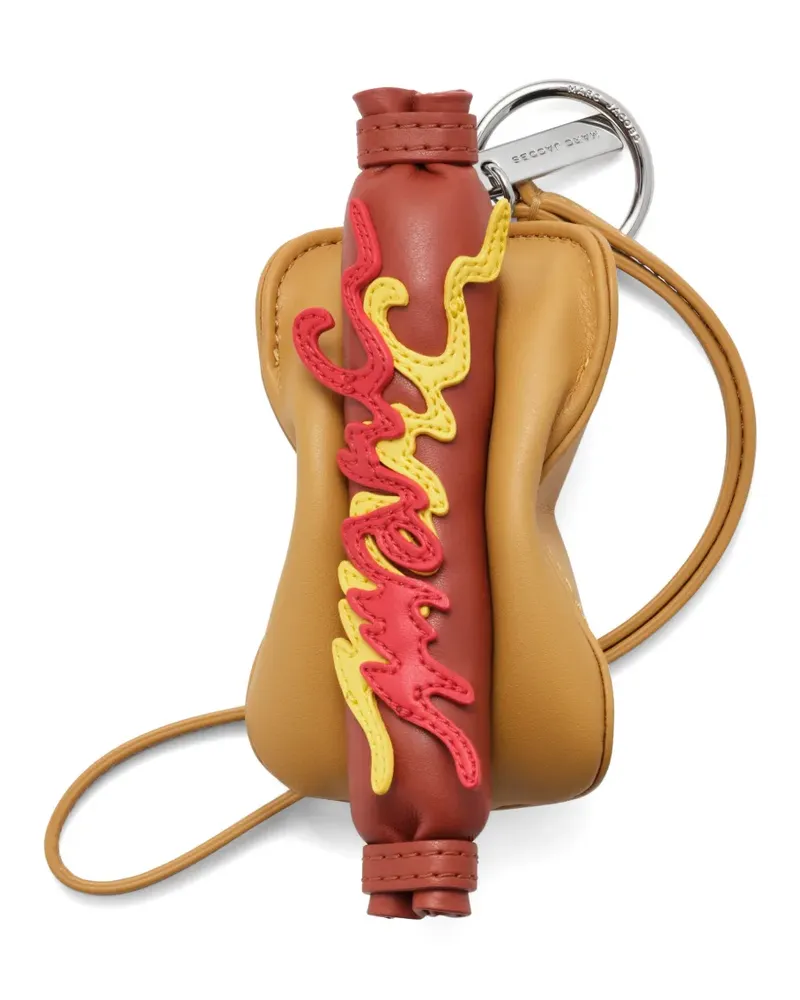 Marc Jacobs hot-dog leather keyring - Nude Nude