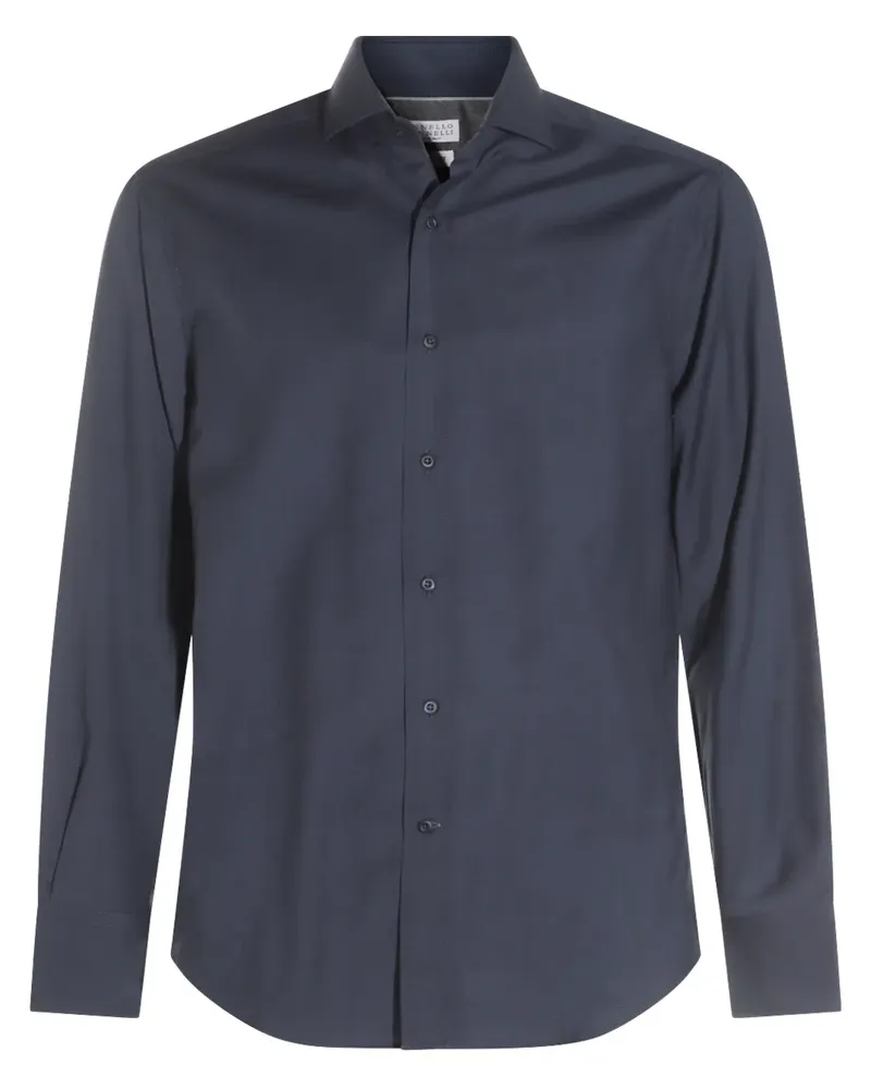 Brunello Cucinelli Hemd aus Schurwolle - Blau Blau