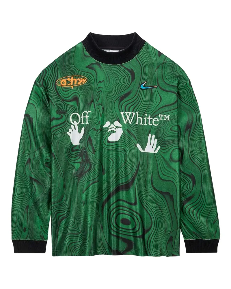 Nike x Off-White Jersey mit durchgehendem Print - Grün Grün