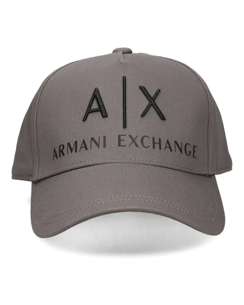 Armani Exchange Baseballkappe mit Logo-Stickerei - Grau Grau