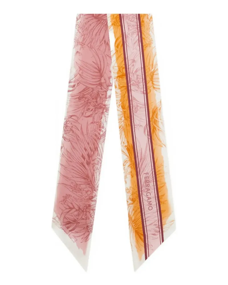 Ferragamo Schal mit Gravure-Print - Orange Orange