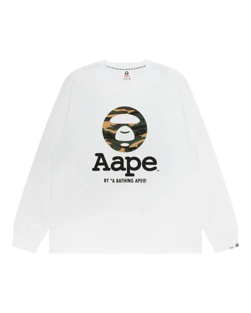 BAPE T-Shirt mit Logo-Print - Weiß Weiß