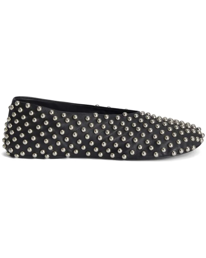Jil Sander Ballerinas mit Nieten - Schwarz Schwarz