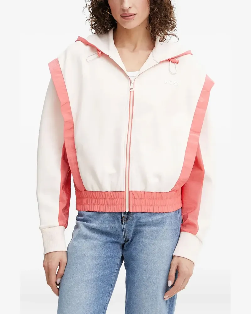 HUGO BOSS Kapuzenjacke mit Kontrasteinsätzen - Nude Nude
