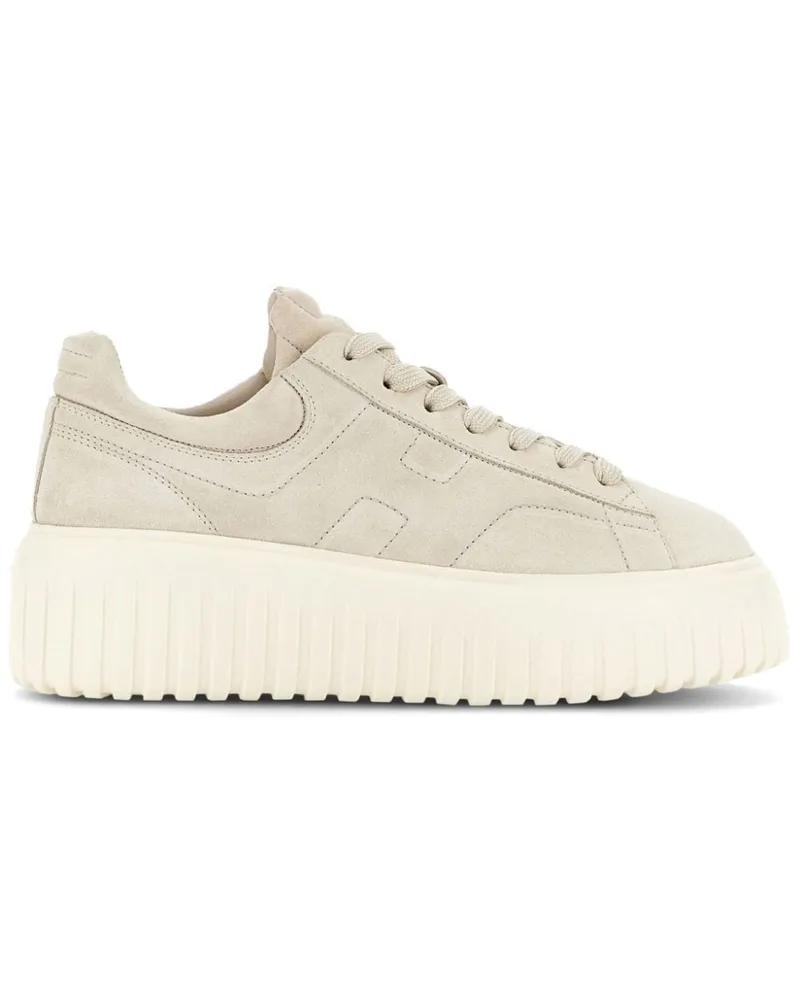 Hogan H-Stripes Sneakers aus Wildleder - Nude Nude