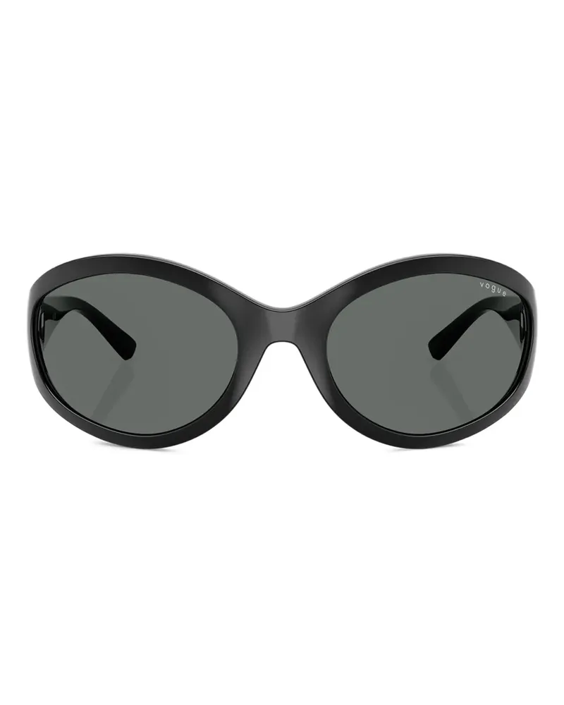 Vogue Sonnenbrille mit ovalem Gestell - Schwarz Schwarz
