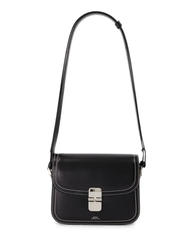A.P.C. Grace contrast-stitch shoulder bag - Schwarz Schwarz