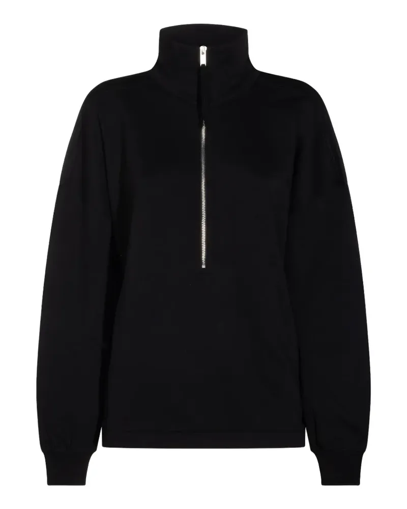 THOM KROM half-zip ruched-sleeve sweater - Schwarz Schwarz