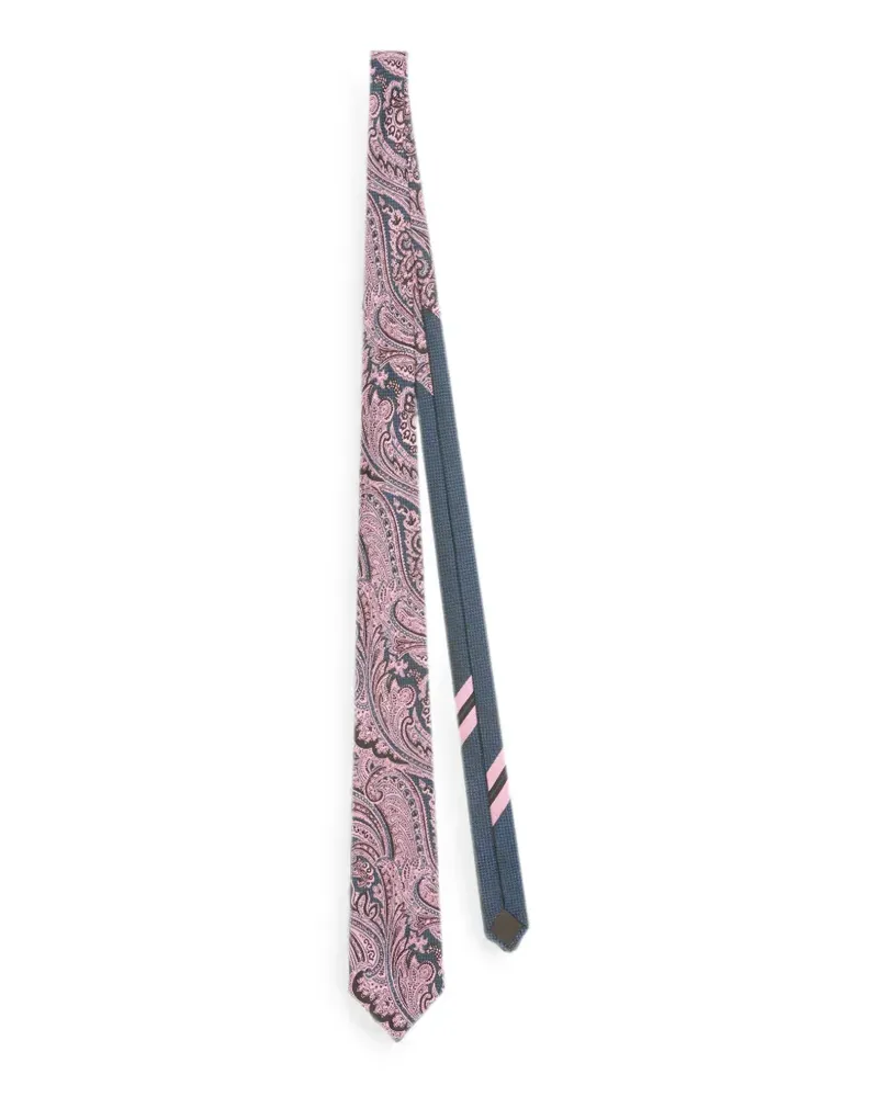 Dries van Noten Seidenkrawatte mit Print - Blau Blau