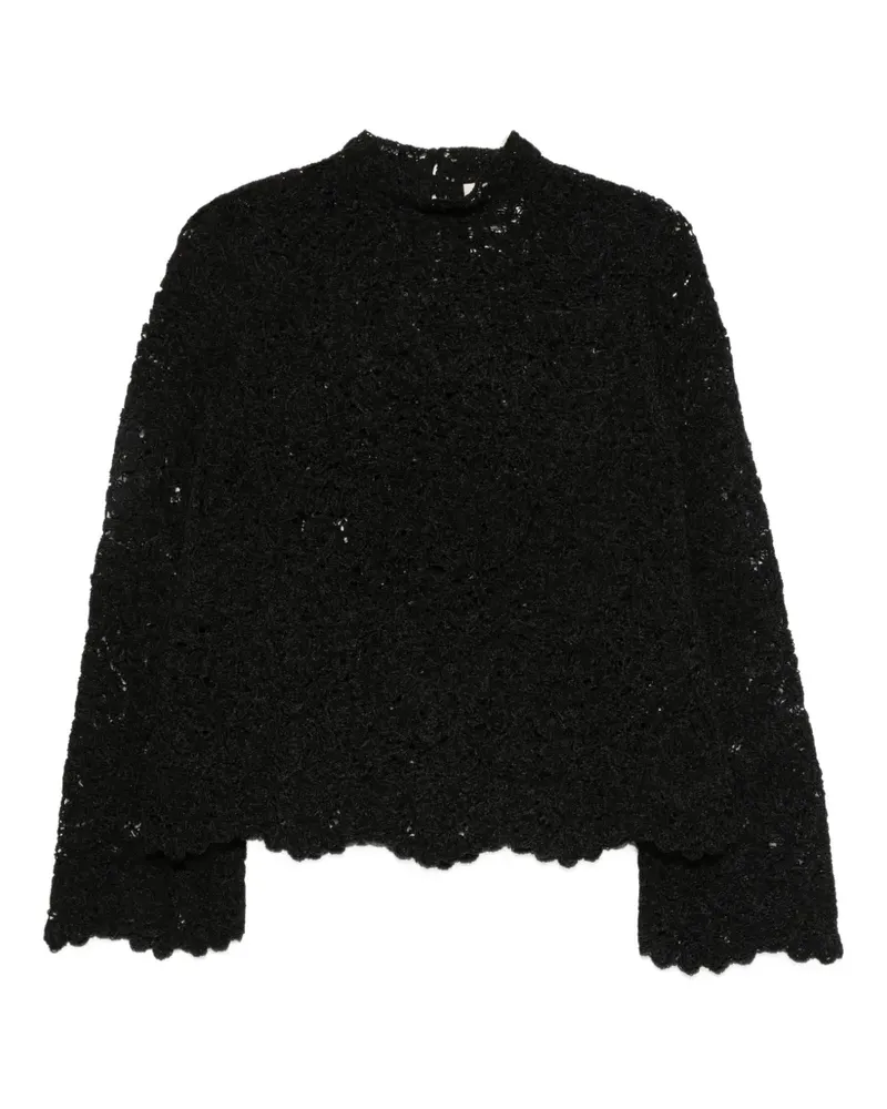 Semicouture Gehäkelter Pullover - Schwarz Schwarz