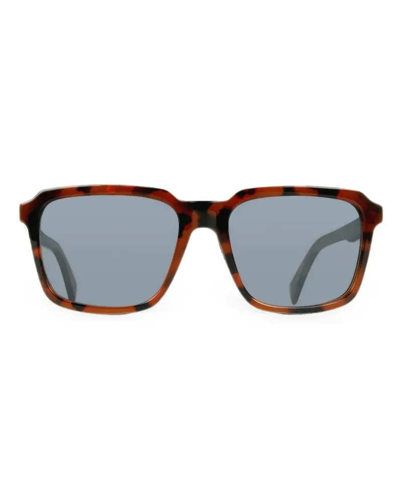 Paul Smith Eckige Sonnenbrille in Schildpattoptik - Braun Braun