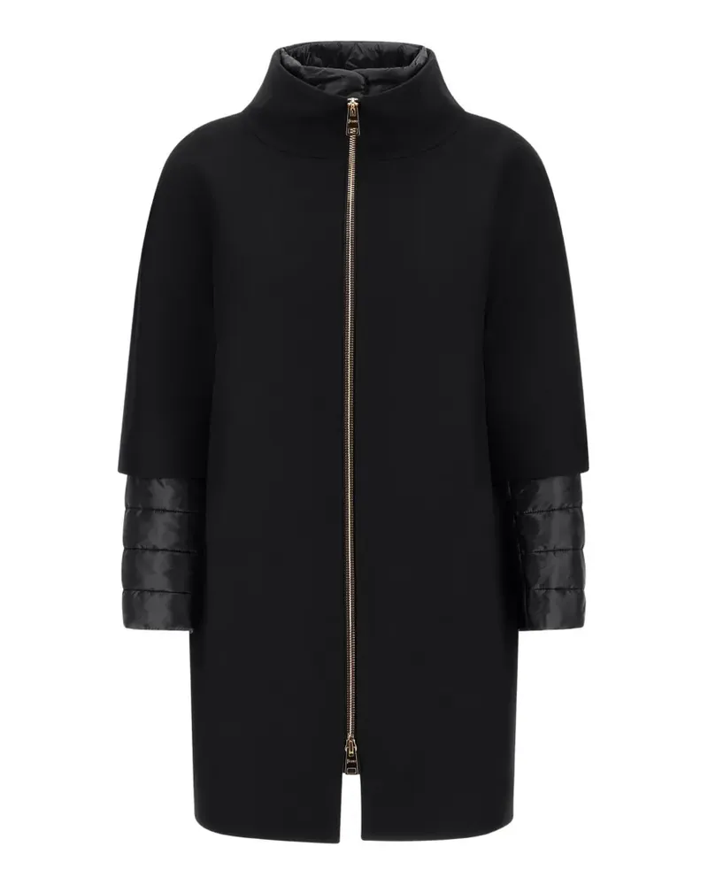 Herno Mantel im Layering-Look - Schwarz Schwarz