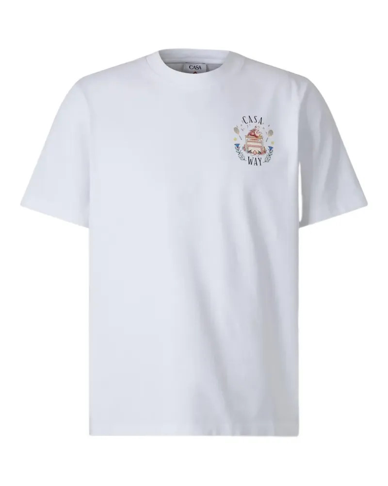 Casablanca Paris T-Shirt mit grafischem Print - Weiß Weiß