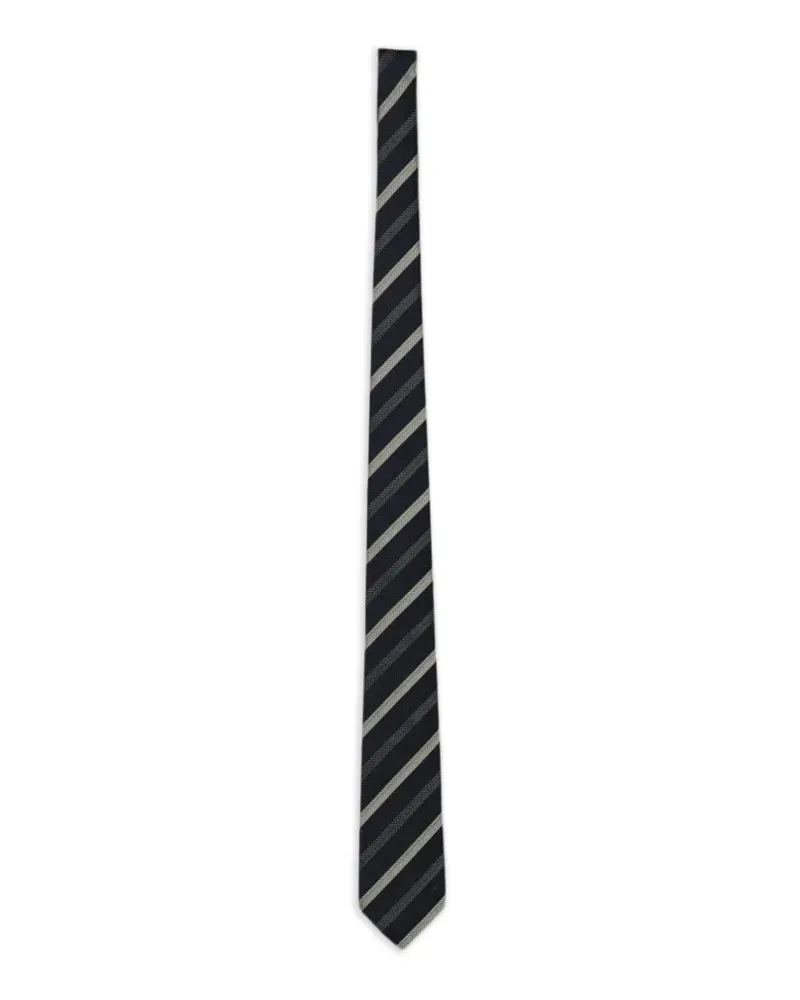 Emporio Armani jacquard-stripe silk tie - Blau Blau