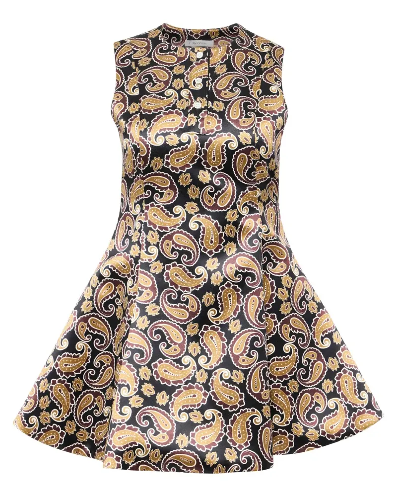 J.W.Anderson Minikleid mit Paisley-Print - Schwarz Schwarz