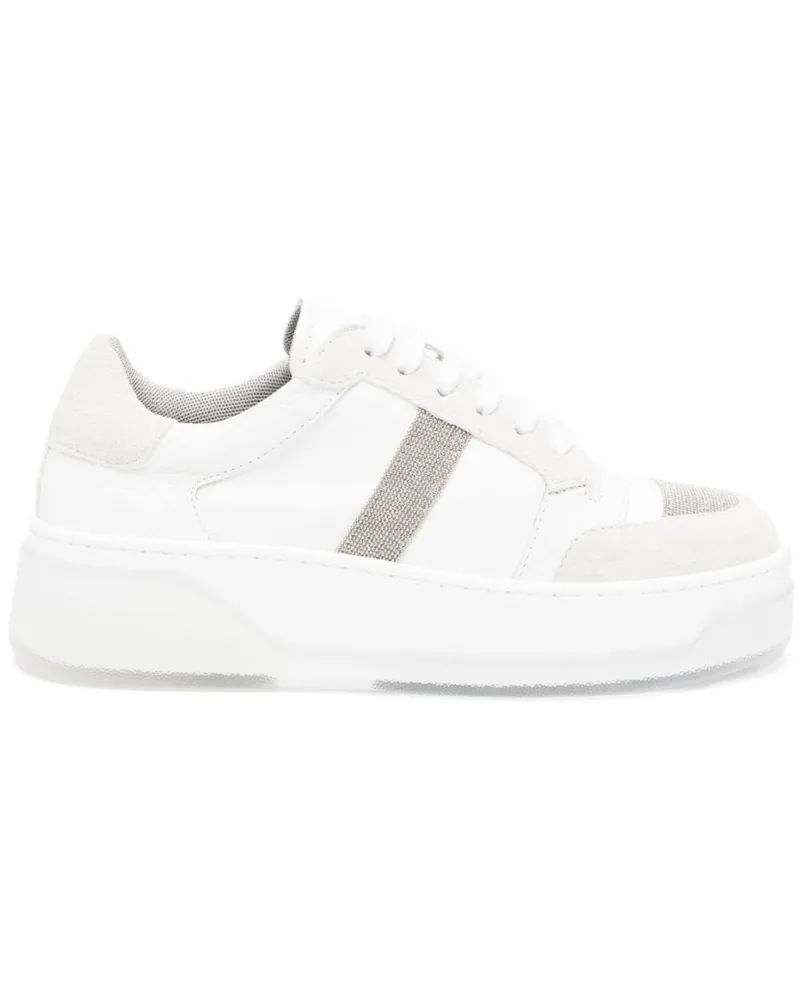 Fabiana Filippi Sneakers mit Glitter-Detail - Weiß Weiß