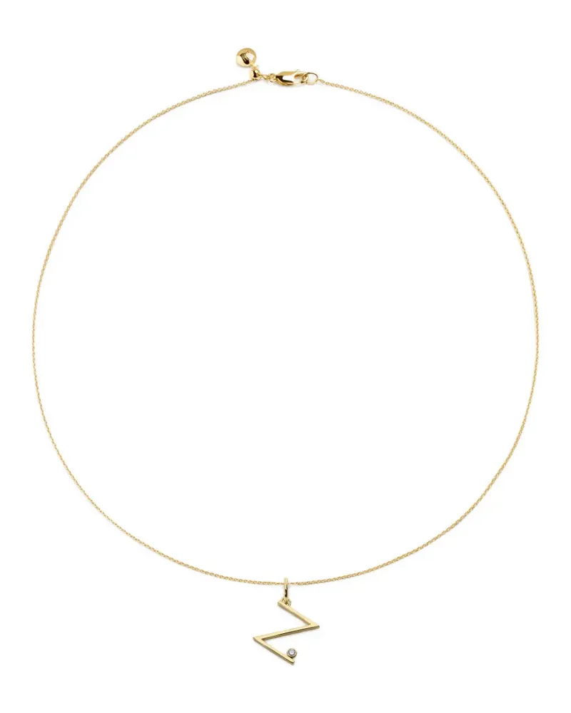 Monica Vinader Z-Anhänger mit Diamant - Gold Gold