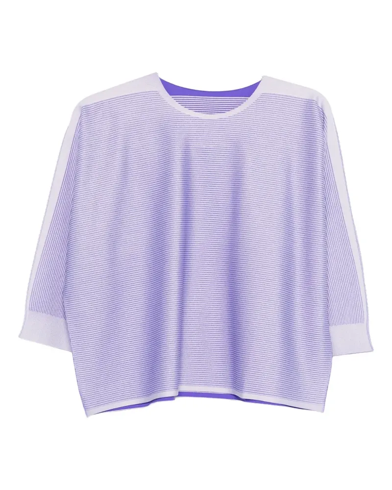 Issey Miyake Gestreifte Bluse - Blau Blau