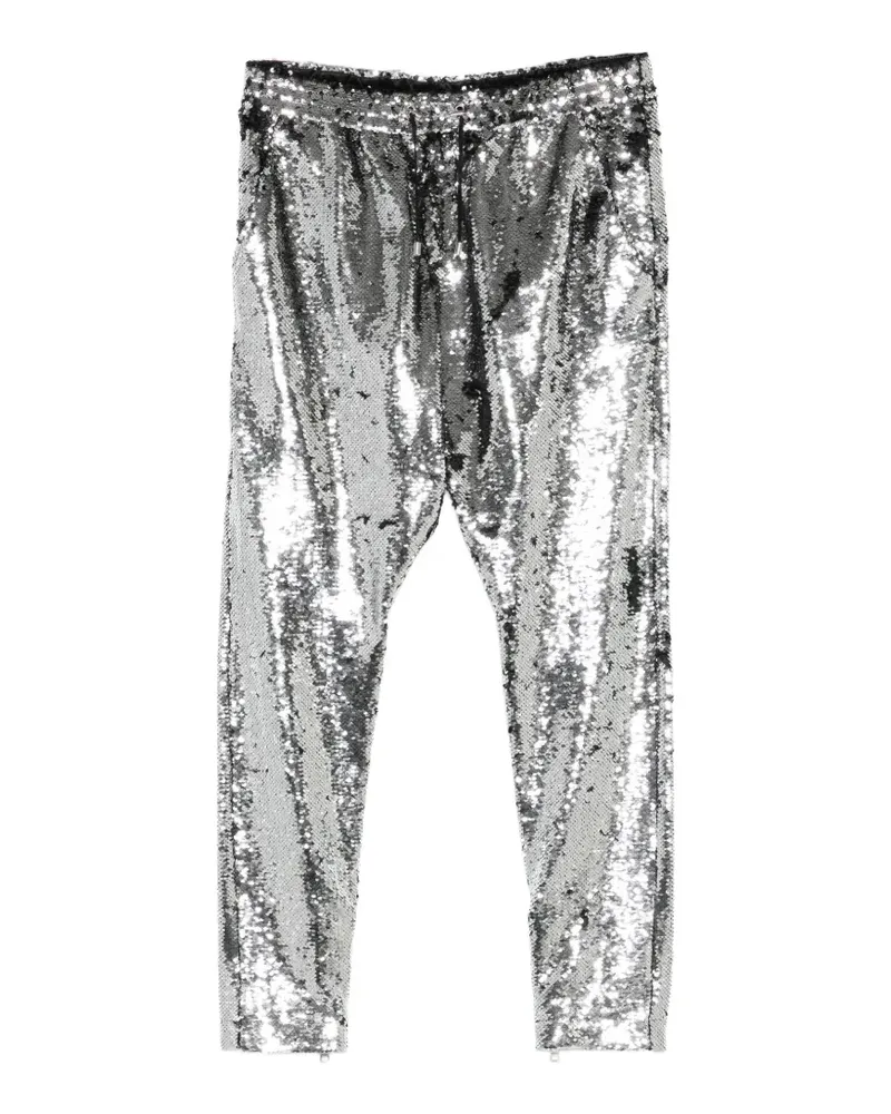 Balmain Hose mit Pailletten - Silber Silber