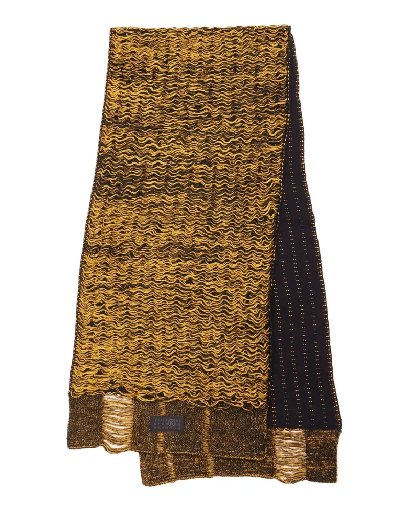 Maison Margiela Texturierter Strickschal - Gelb Gelb