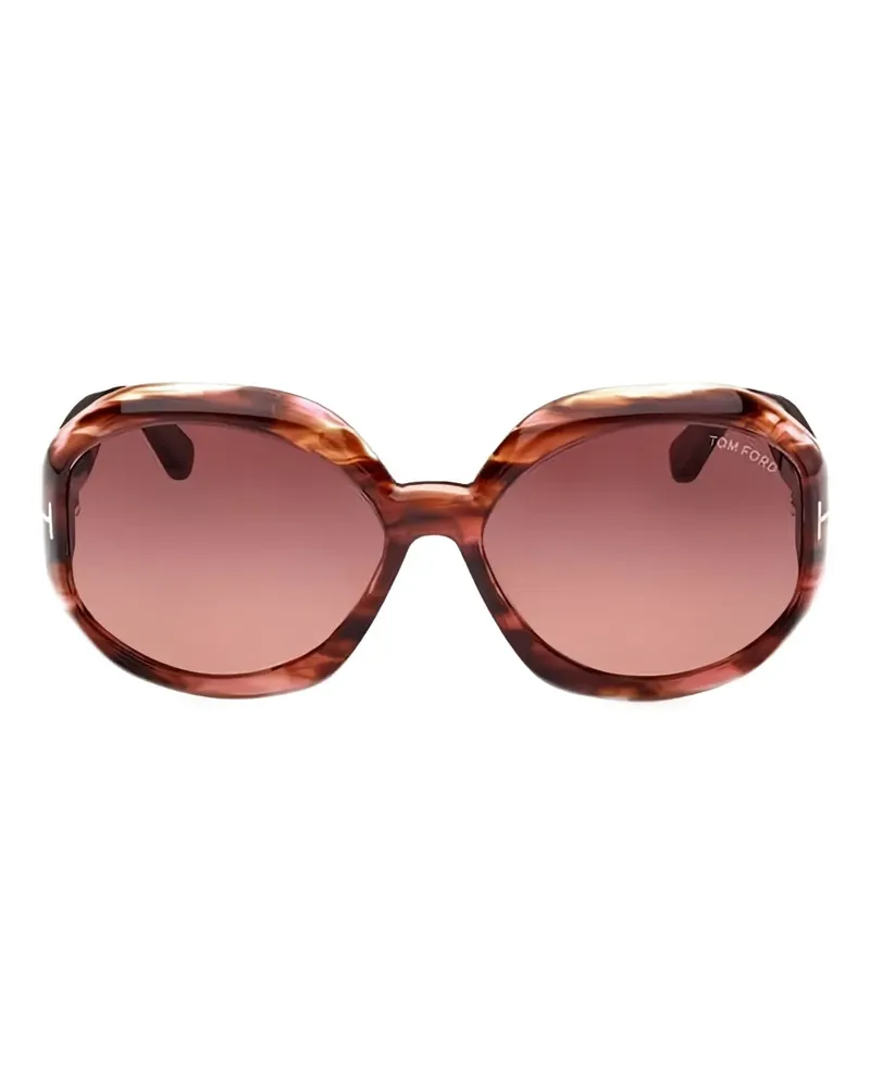 Tom Ford Sonnenbrille mit geometrischem Gestell - Rot Rot