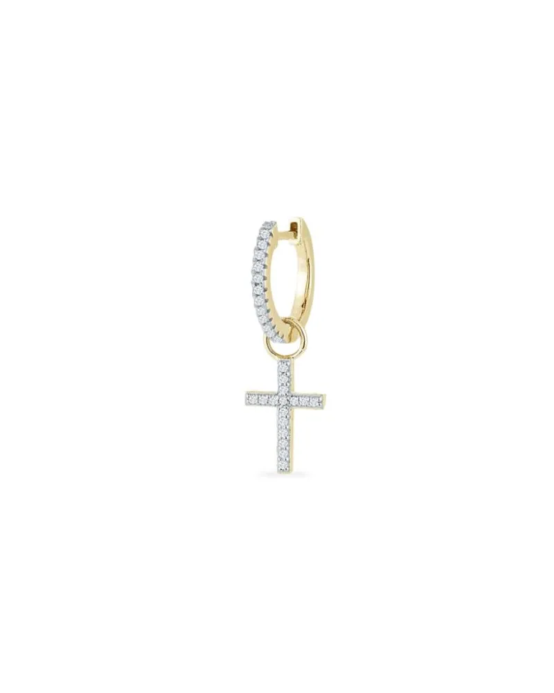 MATEO 14kt Gelbgoldcreole mit Diamanten Gold