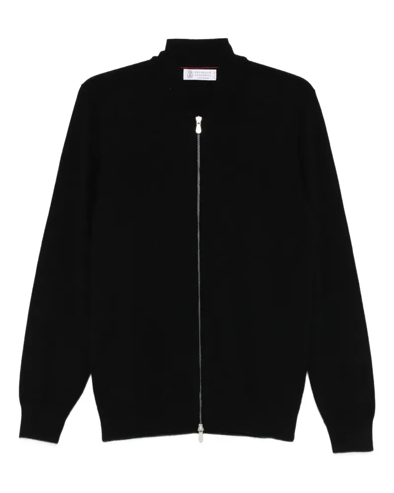 Brunello Cucinelli zip-up knitted cardigan - Schwarz Schwarz