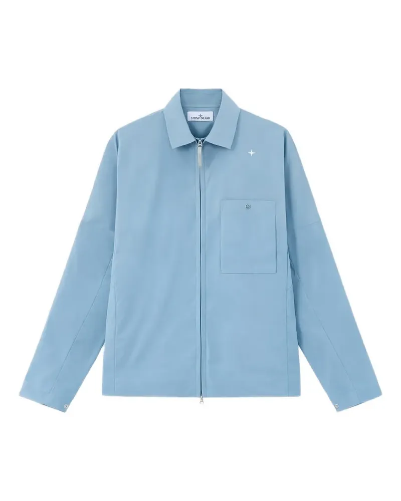 Stone Island zipped blue overshirt - Blau Blau