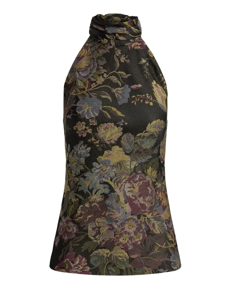 Ralph Lauren Seidengemisch-Oberteil mit Blumenprint - Braun Braun