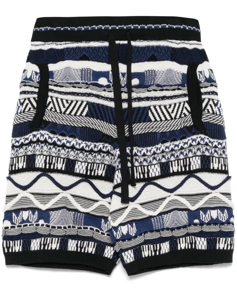 Laneus Gestrickte Bermudas - Blau Blau