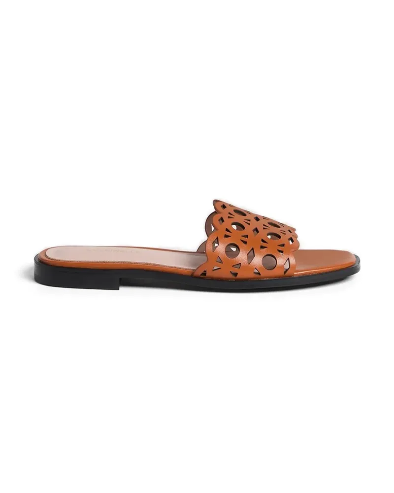Coccinelle Essential cut-out scalloped-edge sandals - Braun Braun