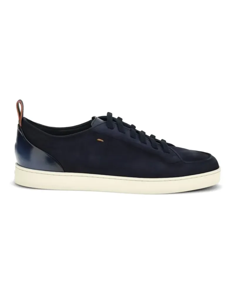Santoni leather sneakers - Blau Blau