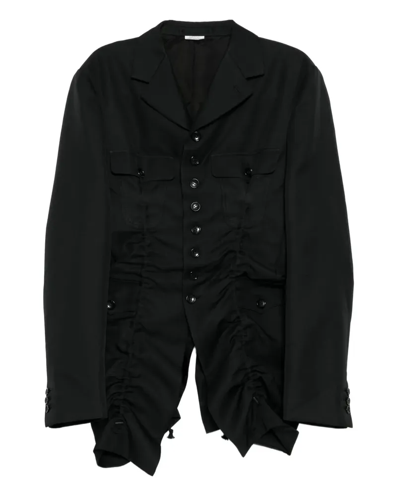 Comme des Garçons Geraffte Jacke - Schwarz Schwarz