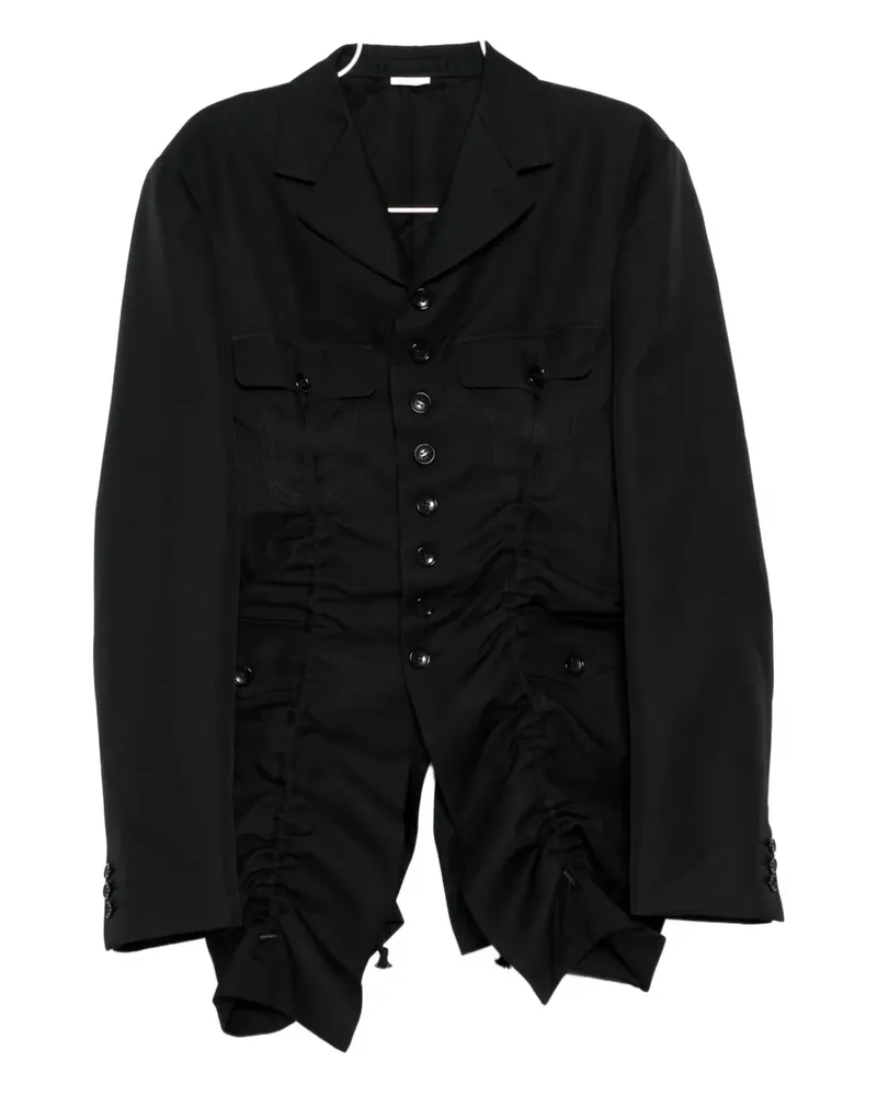 Comme des Garçons ruched-detail jacket - Schwarz Schwarz