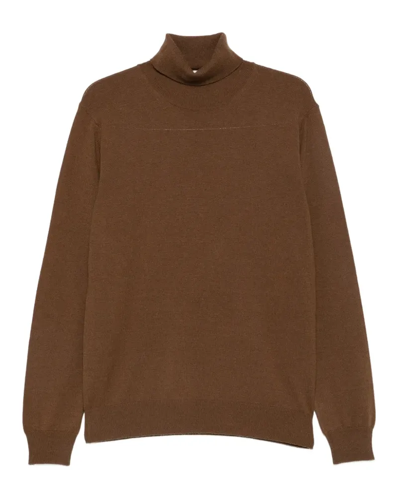 Corneliani Gestrickter Rollkragenpullover - Braun Braun