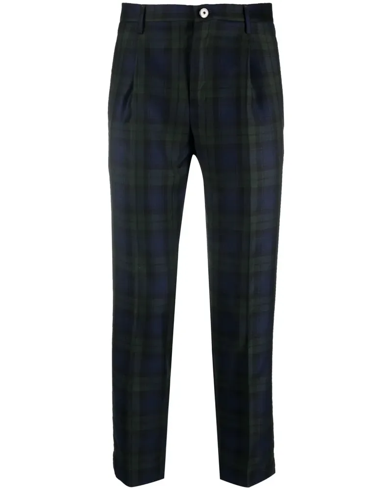 Incotex Chino mit Karomuster - Blau Blau