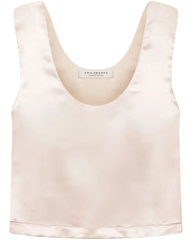 Philosophy Di Lorenzo Serafini Top aus Seide - Rosa Rosa