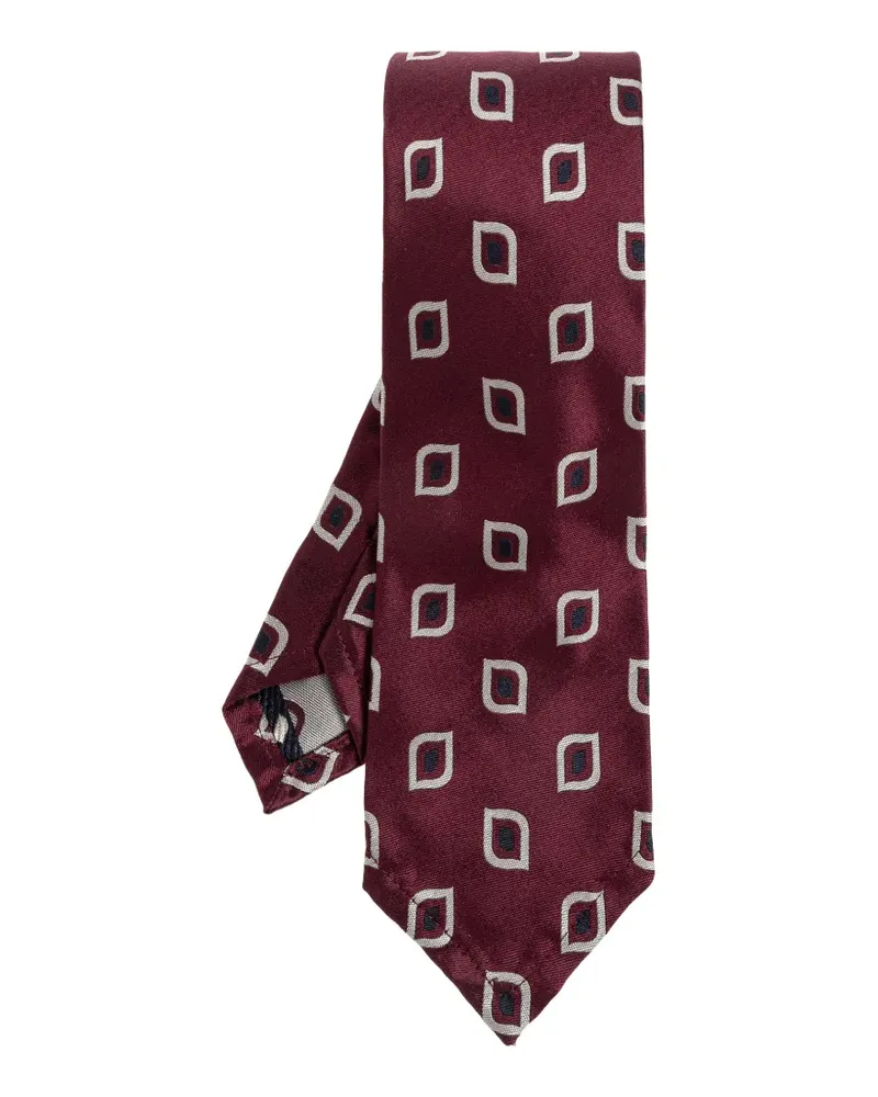 Dsquared2 geometric-print silk tie - Rot Rot