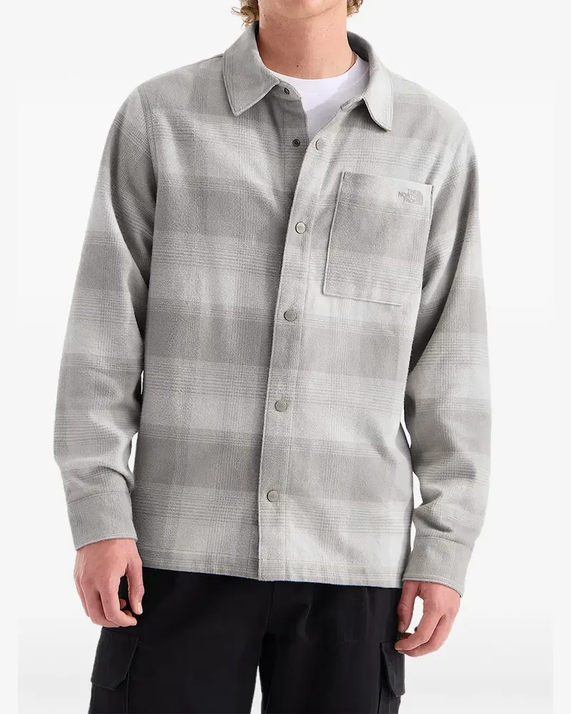 The North Face Forest Flannel snap-front plaid shirt jacket - Grau Grau