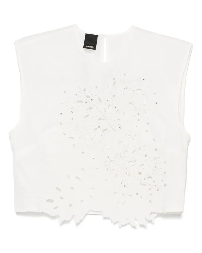 Pinko True Colors Cropped-Top - Weiß Weiß