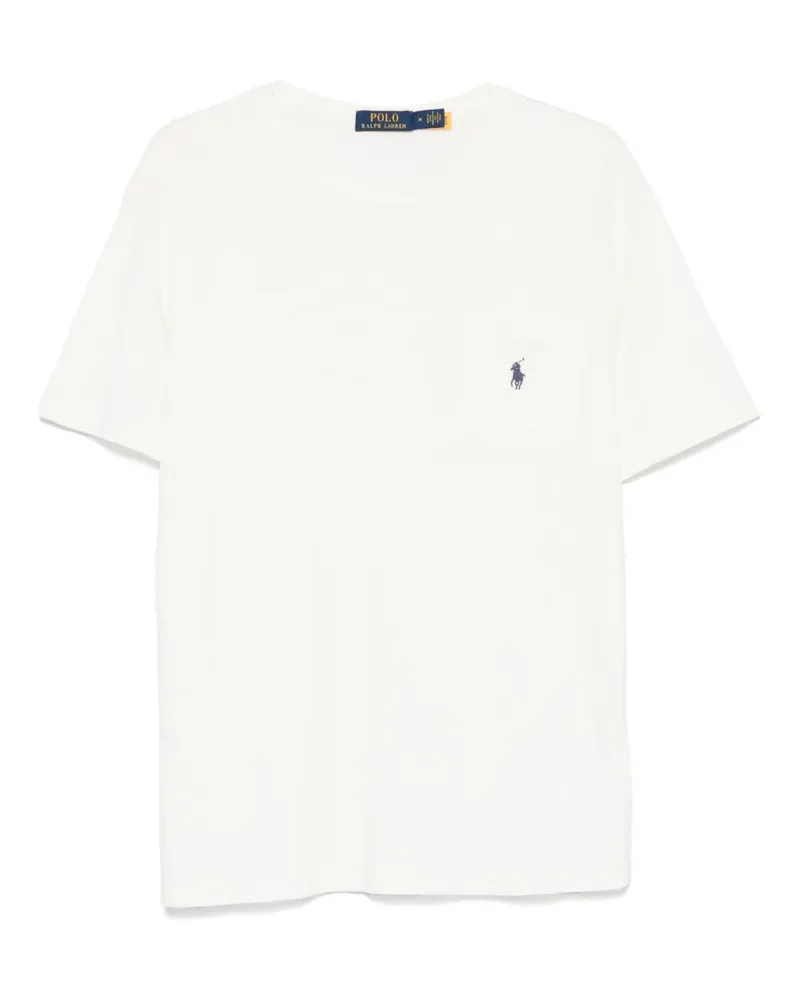 Ralph Lauren T-Shirt mit Polo Pony-Stickerei - Weiß Weiß