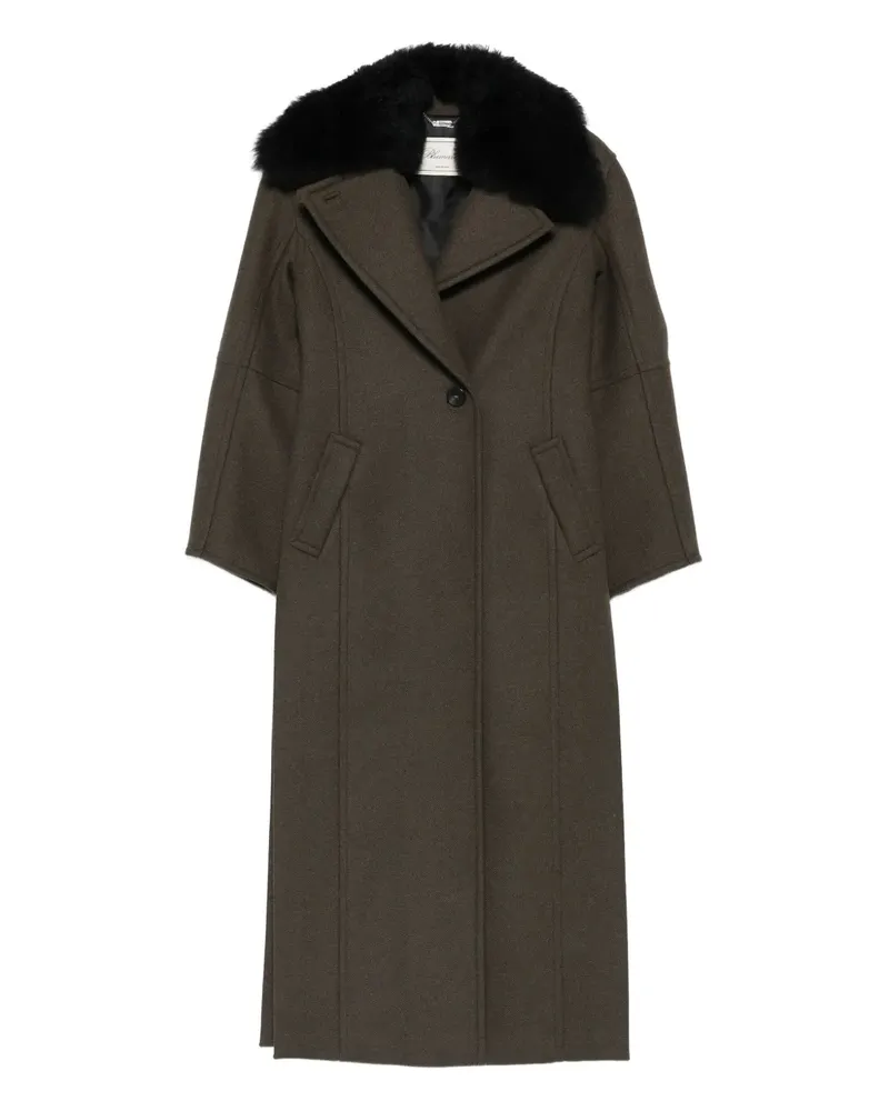 Blumarine Einreihiger Mantel - Grün Grün