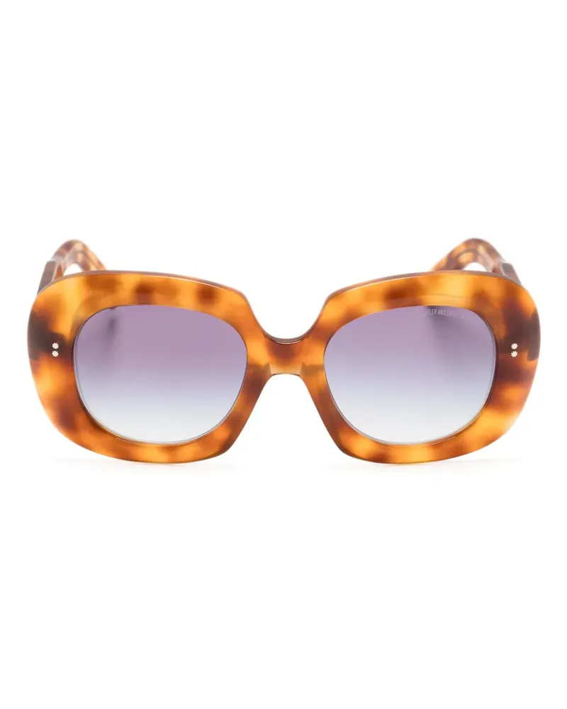Cutler and Gross Eckige Sonnenbrille in Schildpattoptik - Braun Braun