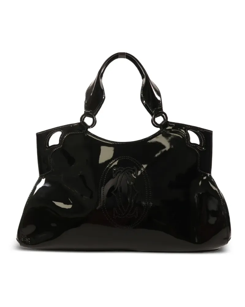 Cartier Tote Bag aus Lackleder mit Logo - Schwarz Schwarz
